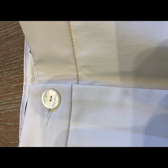 GIORGIO Armani Straight Leg High Waist Pants Cream lined size 42 - Picture 5 of 8